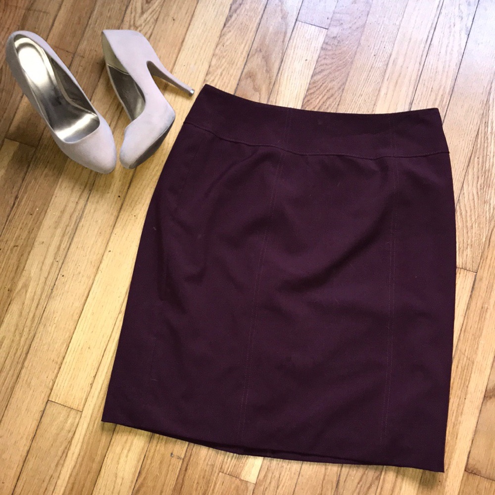 Burgundy Pencil Skirt